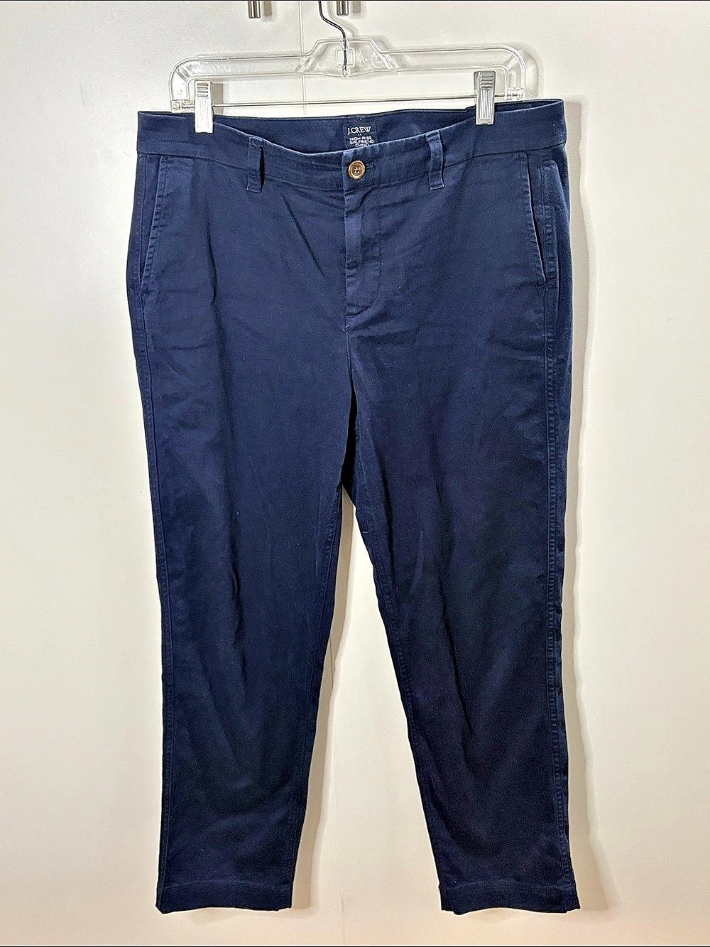 J.Crew High-Rise Girlfriend Chino Pants in Blue Size 10